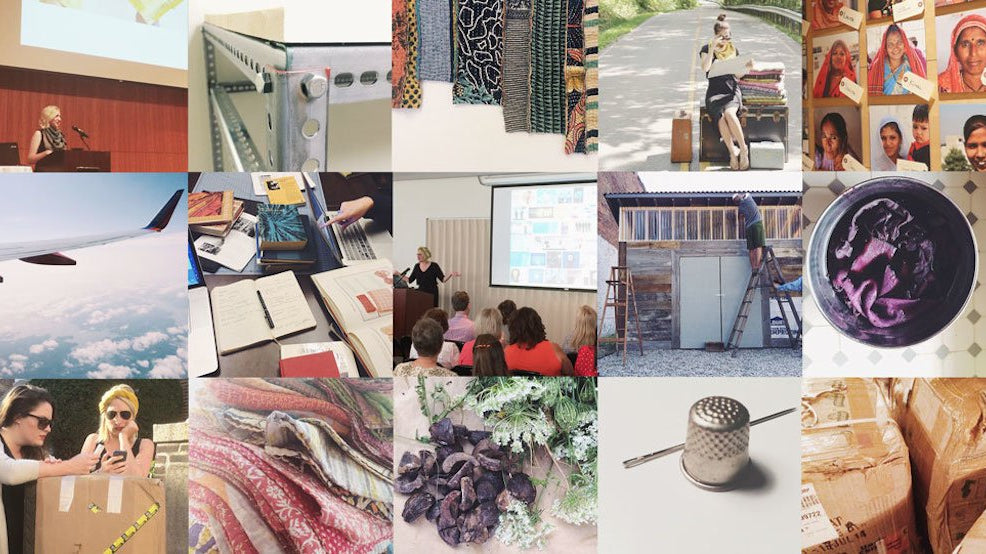 Collage of photos of Colleen Clines reflection on 2014