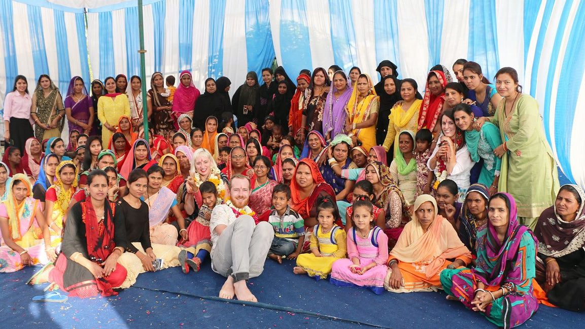 Anchal Artisans and staff members gathered together for a final goodbye party in Ajmer