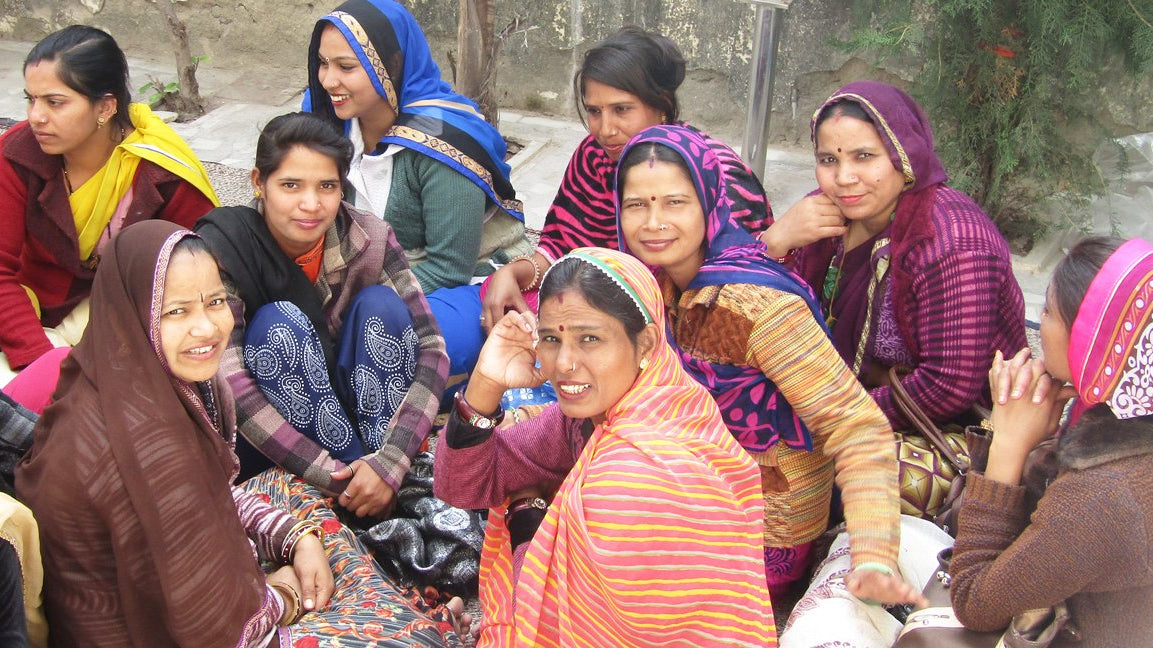 Group of artisans waiting to have their bi-annual health check up provided by Anchal