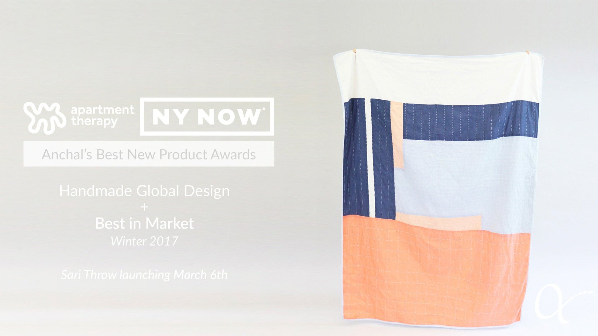 Sari Throw awarded Best in Market at the 2017 winter market by NY NOW