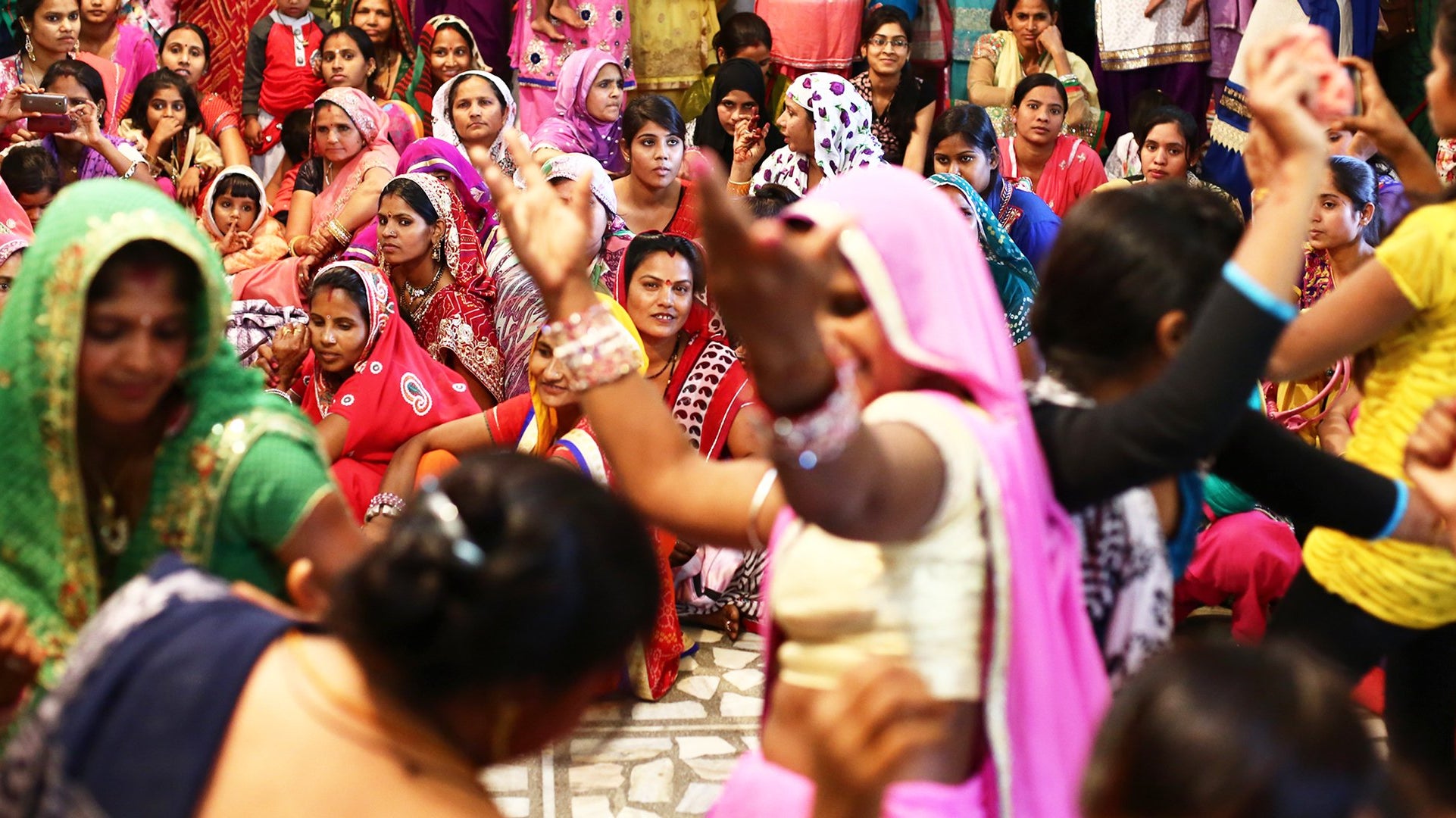 Group of women gathered together to celebrate international women's day leaving behind their daily struggles