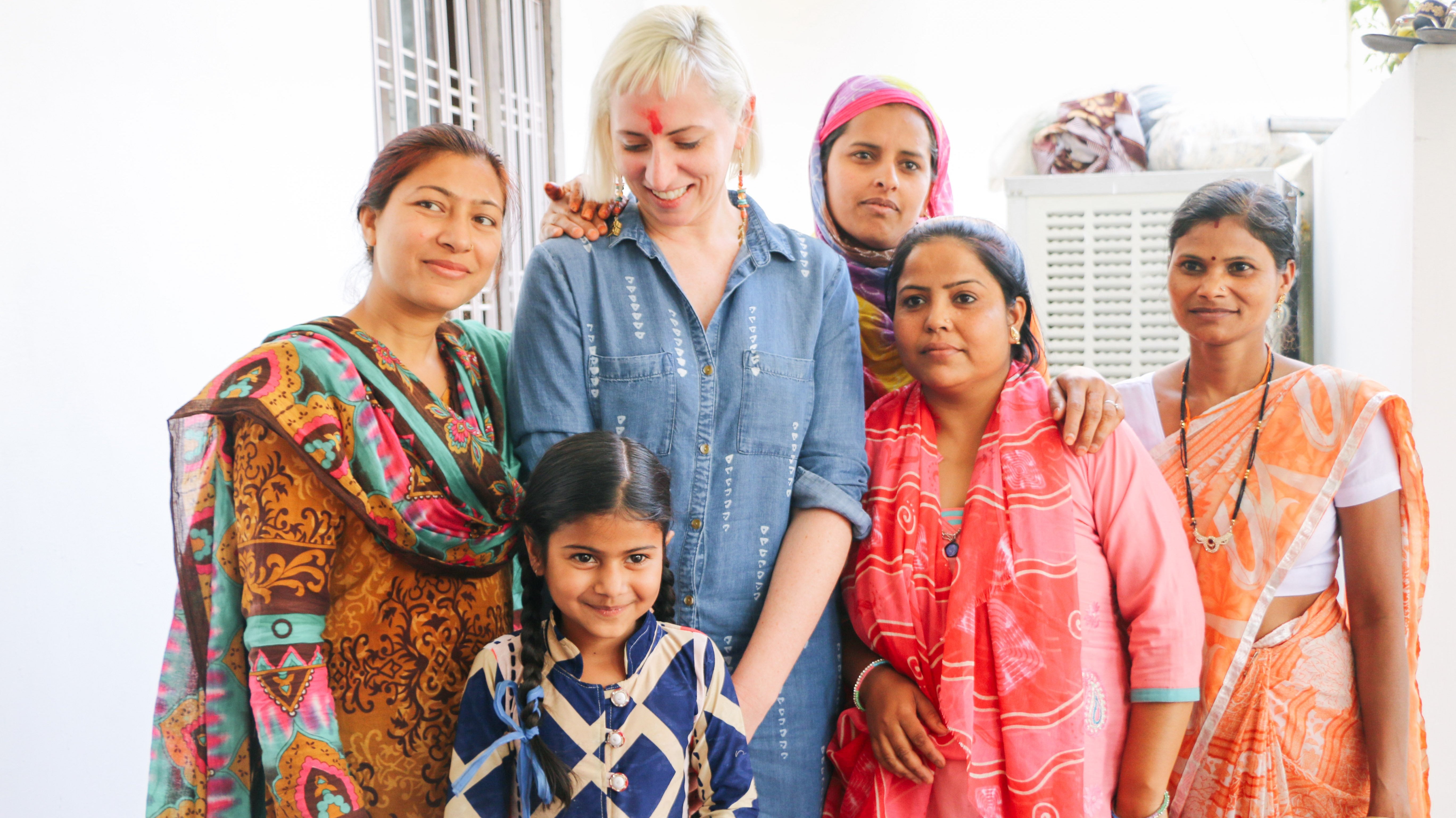 Colleen Clines and some of the Anchal artisans in India in 2018