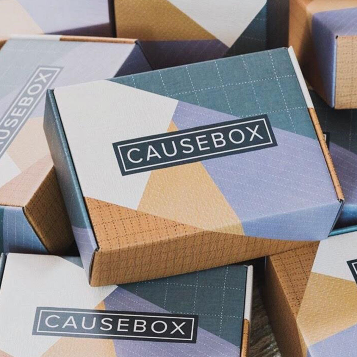 Anchal x Causebox, modern patchwork printed subscription box