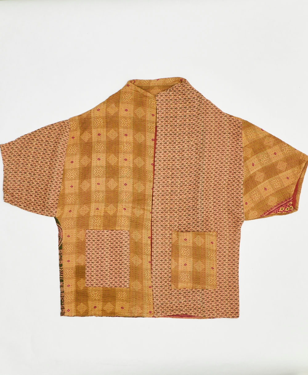ethically made quilted jacket handmade by artisans in India