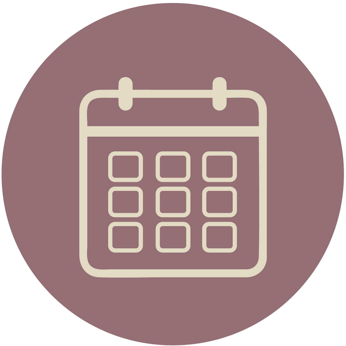 calendar logo against a pink background