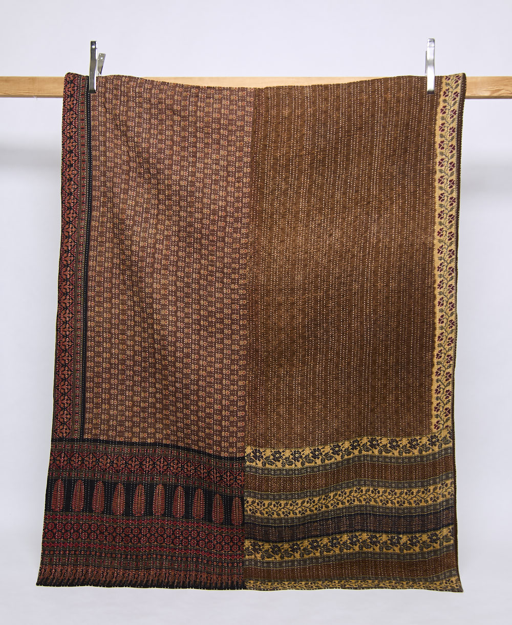 twin kantha quilt handmade in India