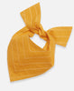 organic cotton dog bandana in mustard yellow for large sized dogs
