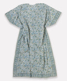 block print floral kaftan dress made from 100% organic cotton