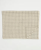 black and white block print table cloth handmade in India from 100% organic cotton