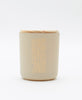 candle jar in ivory with wooden lid in vanilla chai scent