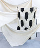 modern graphic canopy quilt with monochromatic color way