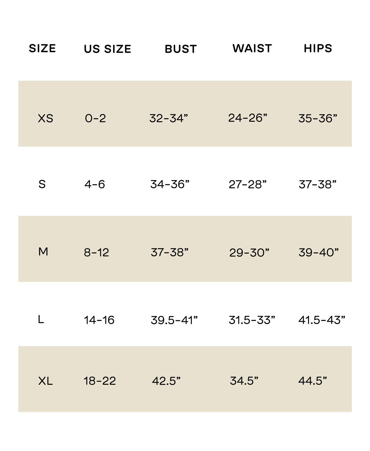 open front quilted jacket size chart