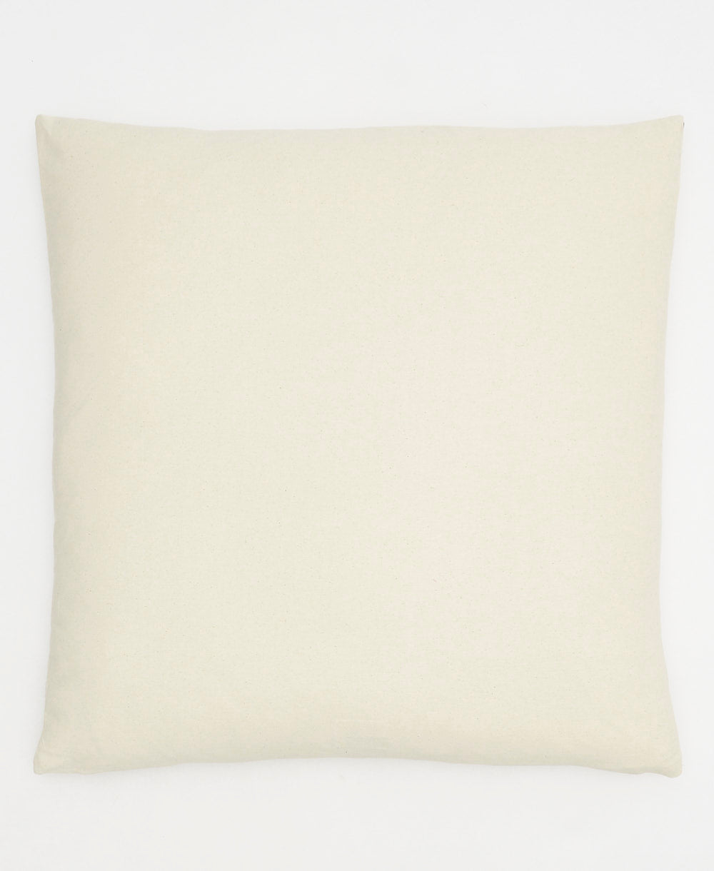 solid back of white cross-stitch euro sham
