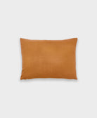 back of camel brown small pillow