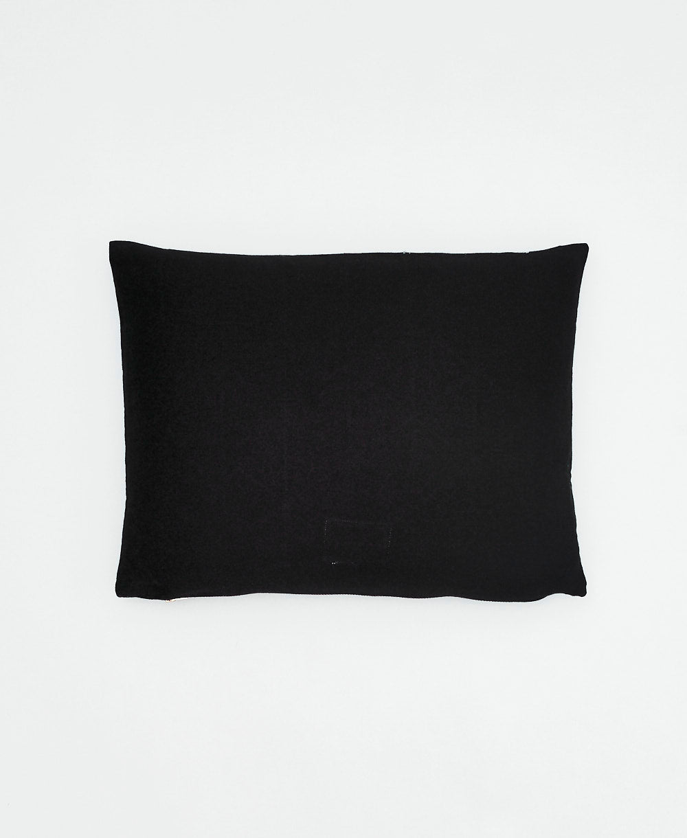 back of graph small pillow in black