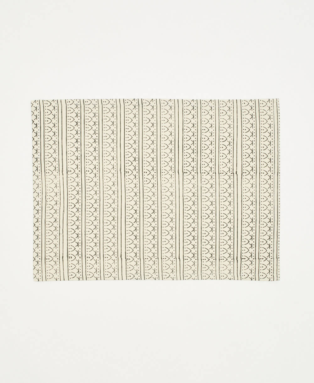 Textile with a geometric pattern on a white background