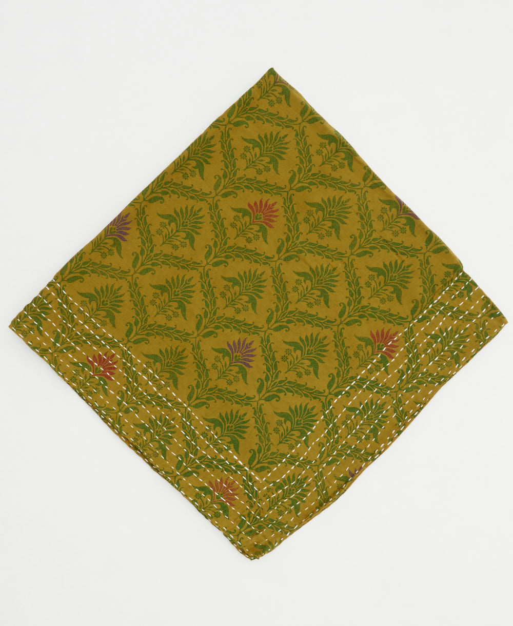 cotton bandana scarf made from upcycled cotton saris in India by women artisans