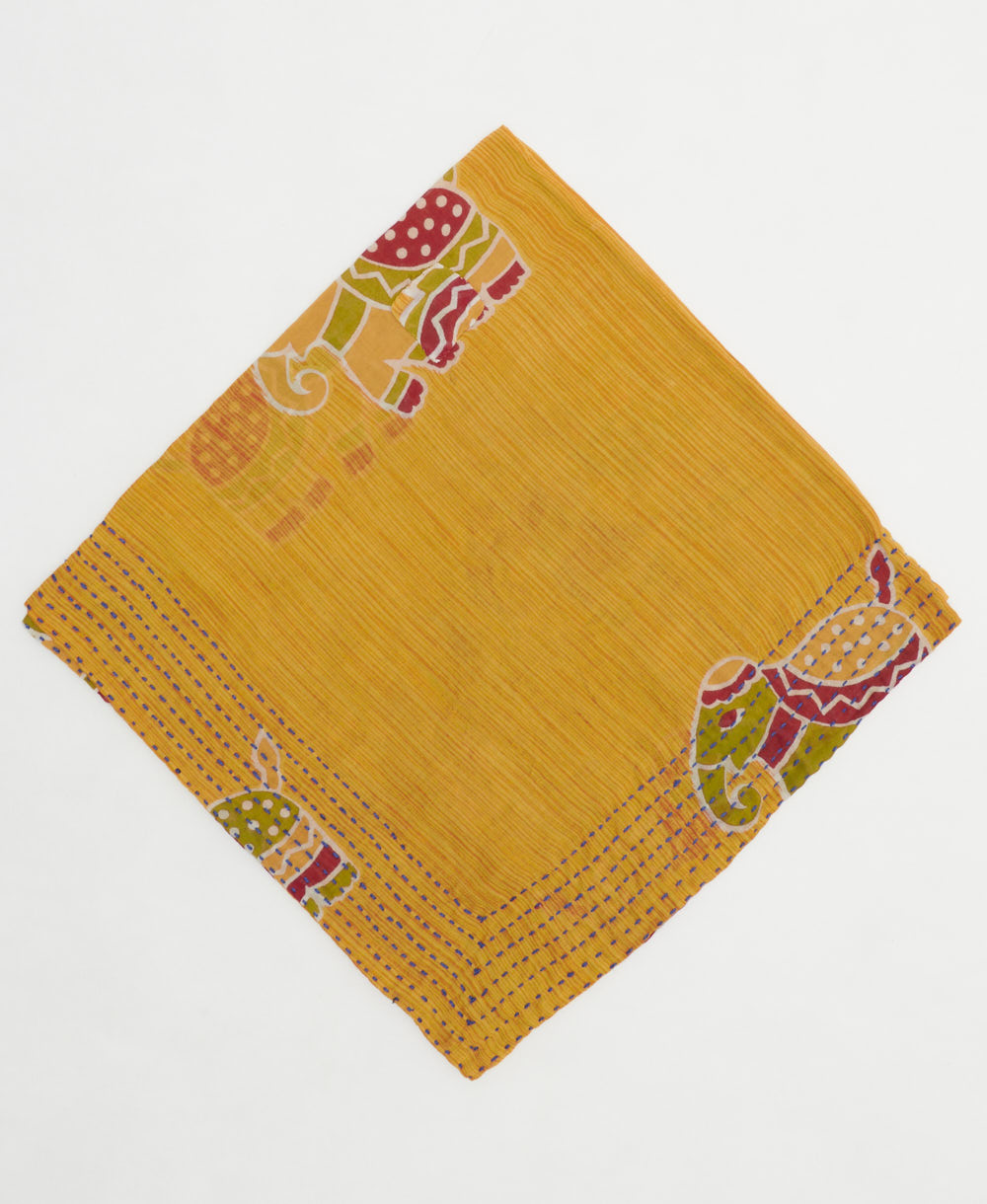 cotton bandana scarf handmade in India from upcycled cotton one-of-a-kind saris