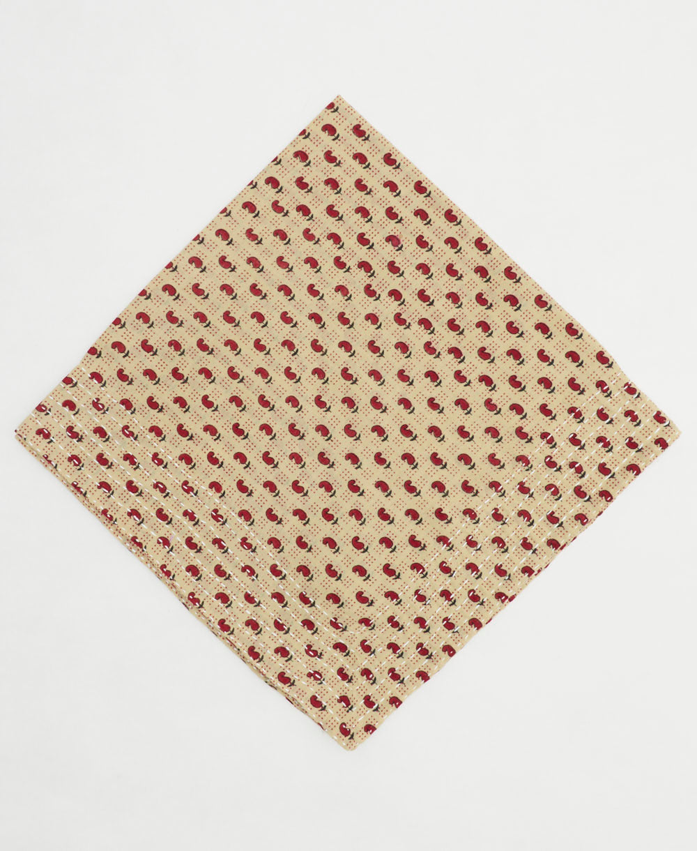 cotton bandana scarf handmade in India from upcycled cotton one-of-a-kind saris