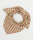 sustainable cotton bandana with hand-stitched embroidery around the edges