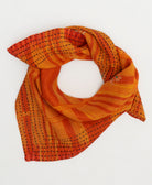 sustainable cotton bandana with hand-stitched embroidery around the edges