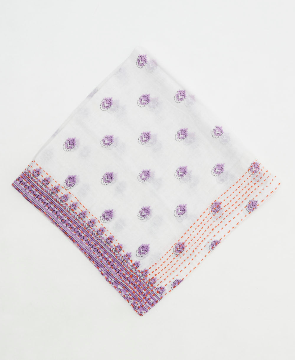 cotton bandana scarf made from vintage cotton saris