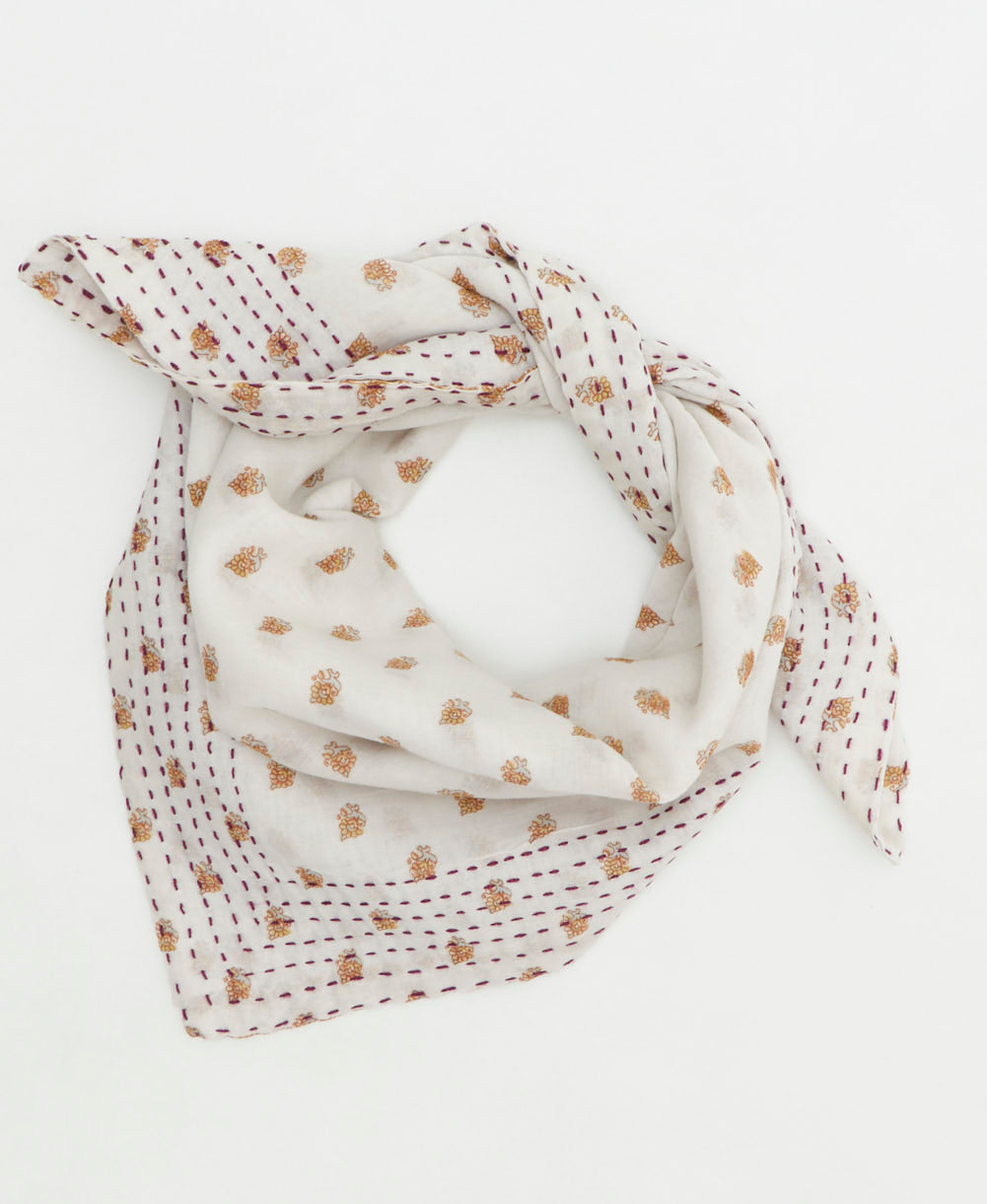 cotton neckerchief handmade by women artisans