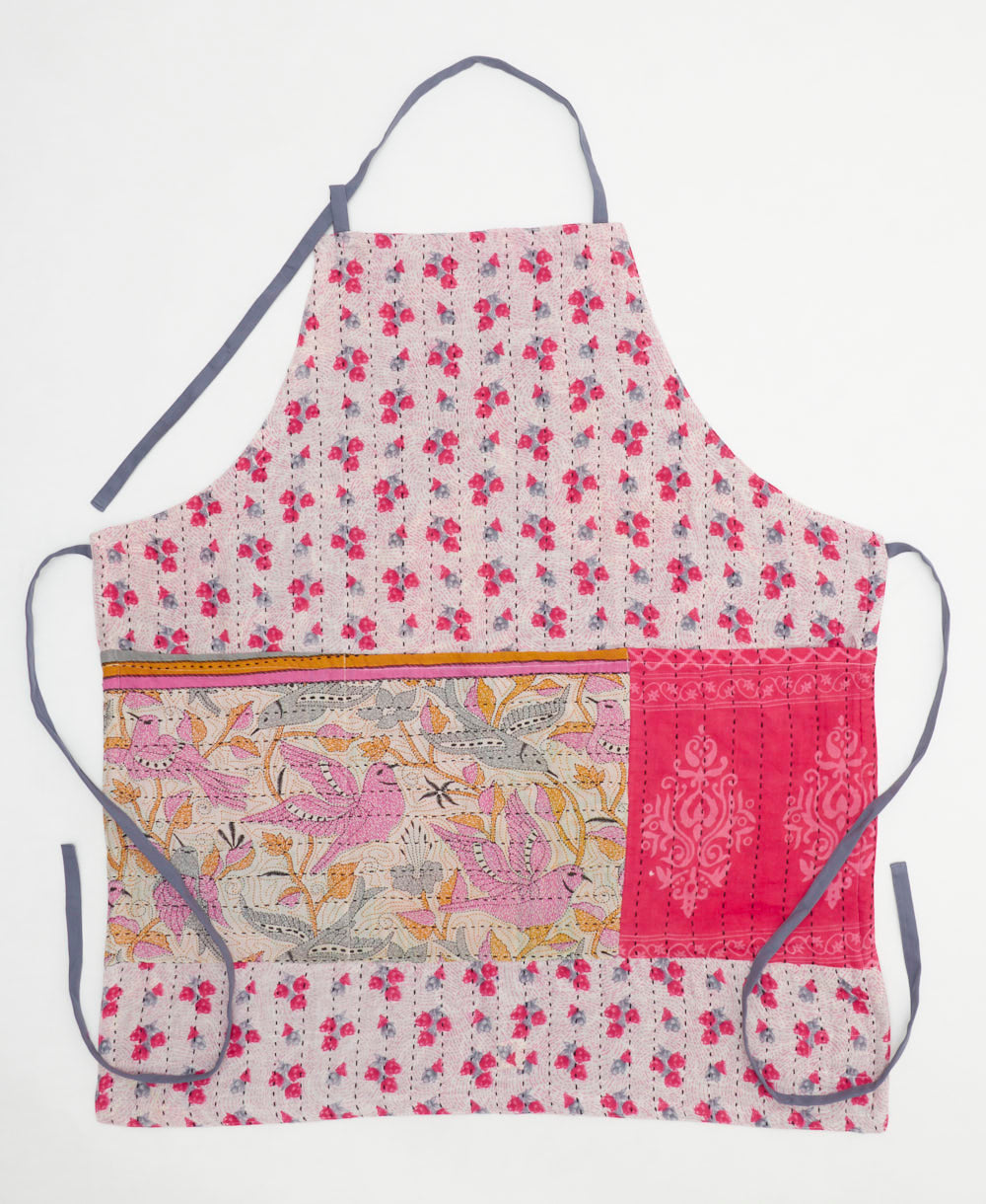 adjustable apron with hand-embroidery