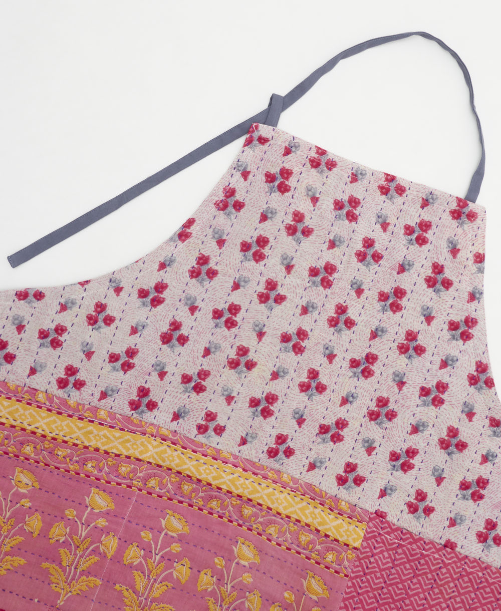 adjustable apron with hand-embroidery