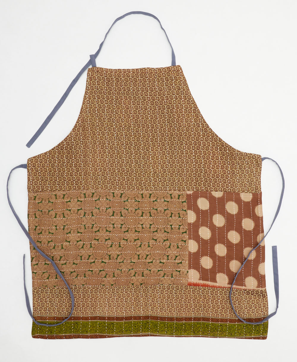 adjustable apron with hand-embroidery