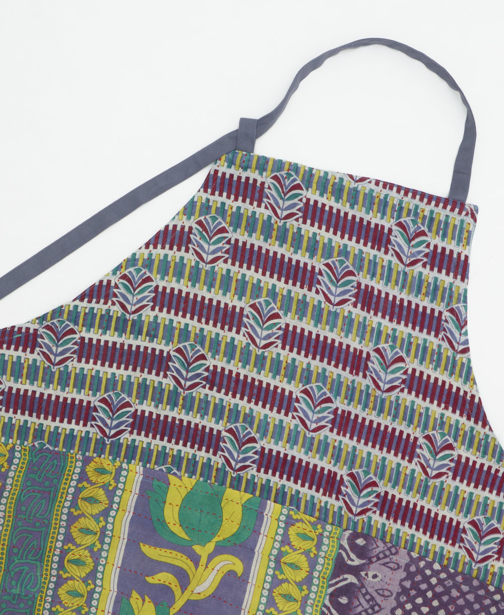 kitchen cotton apron handmade in India from upcycled vintage cotton saris