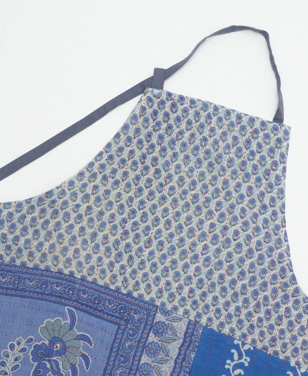 kitchen cotton apron handmade in India from upcycled vintage cotton saris