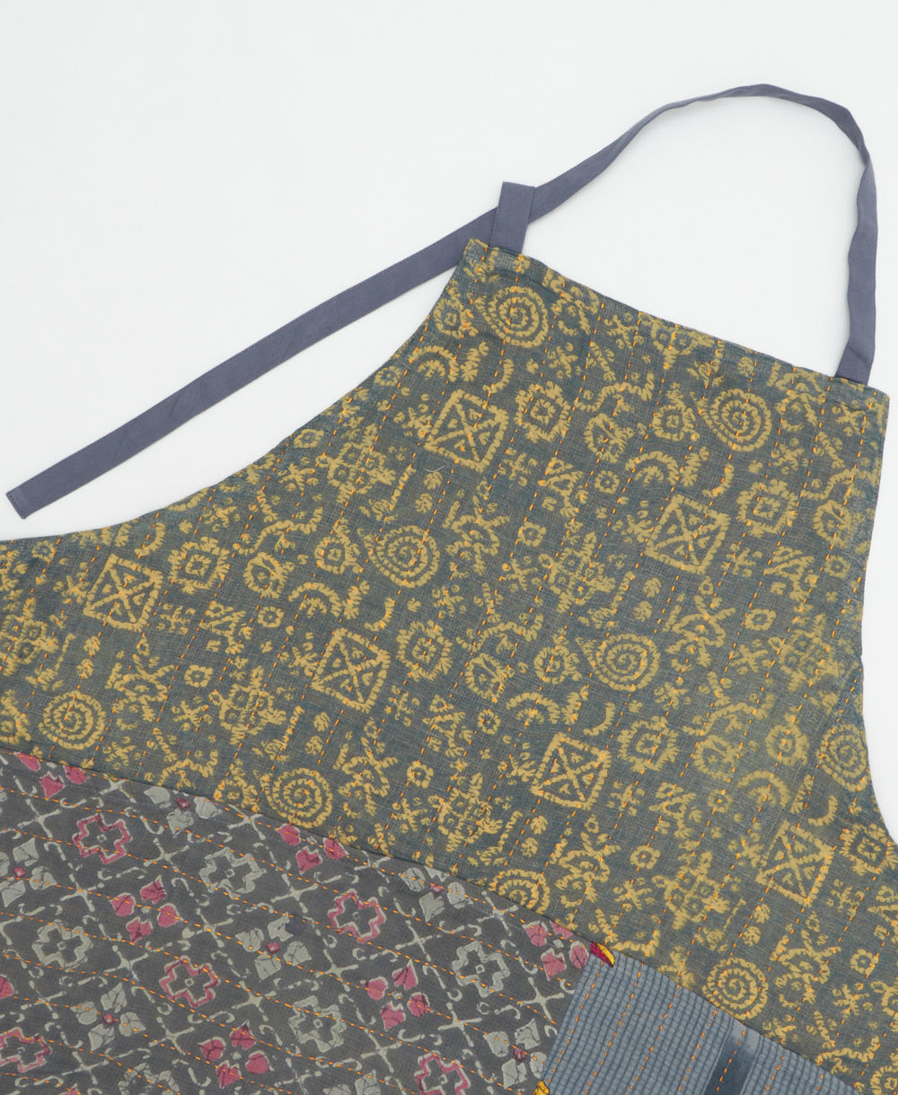 kitchen cotton apron handmade in India from upcycled vintage cotton saris