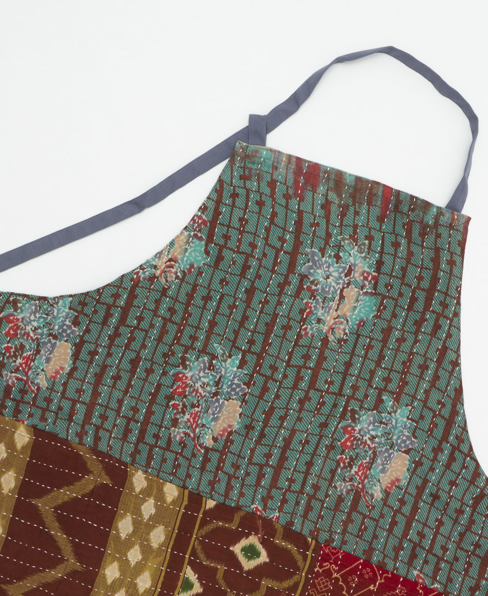 kitchen cotton apron handmade in India from upcycled vintage cotton saris