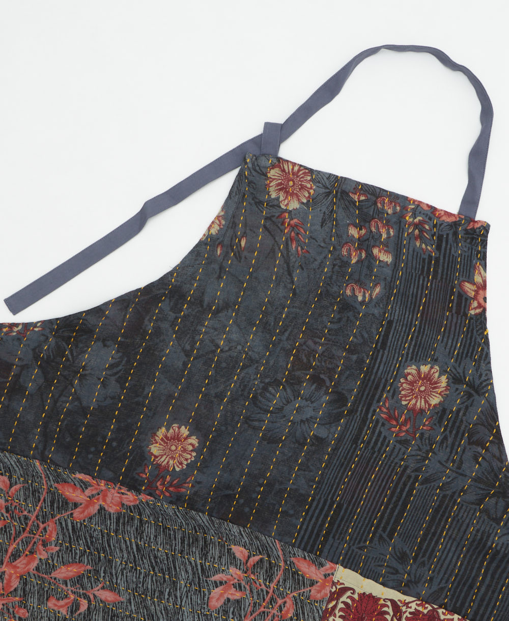 kitchen cotton apron handmade in India from upcycled vintage cotton saris
