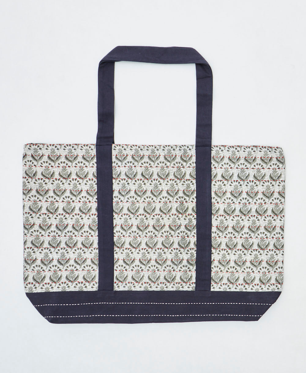 kantha canvas tote