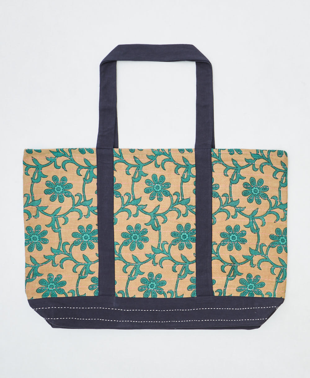 kantha canvas tote