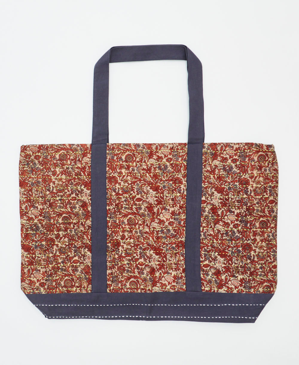 kantha canvas tote