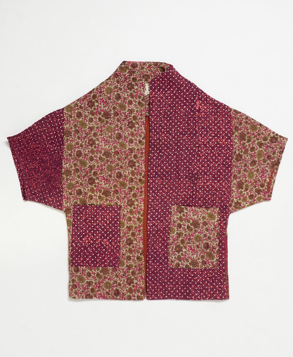 ethically made quilted jacket handmade by artisans in India