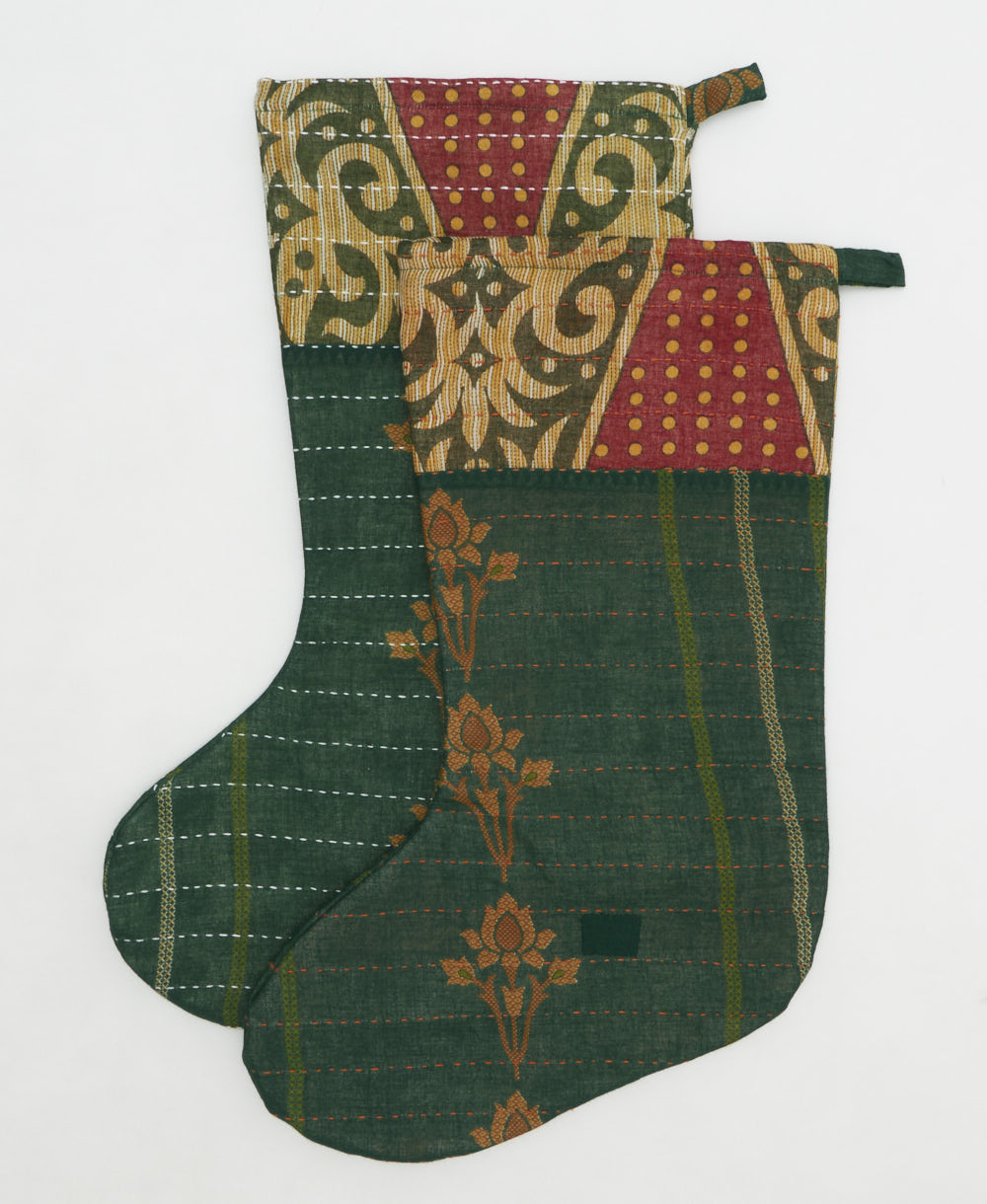 green christmas stocking