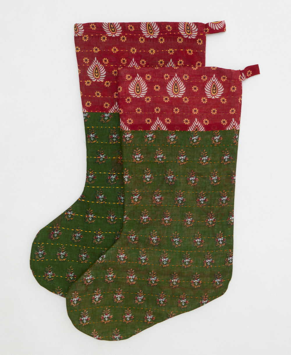 green christmas stocking