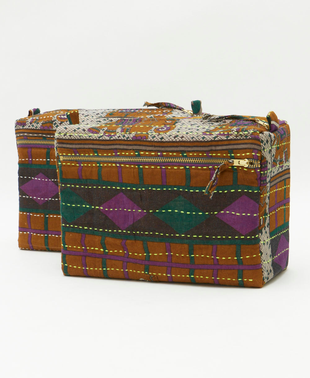 vintage large makeup bag