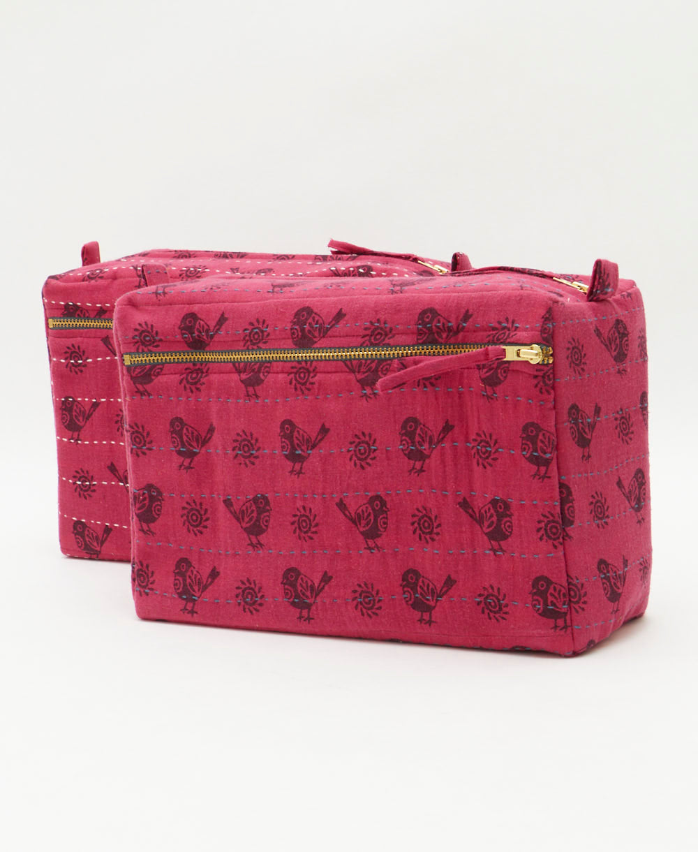vintage large makeup bag
