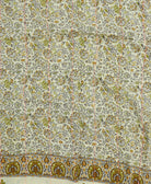 long cotton scarf handmade in India from upcycled vintage fabrics & embroidered