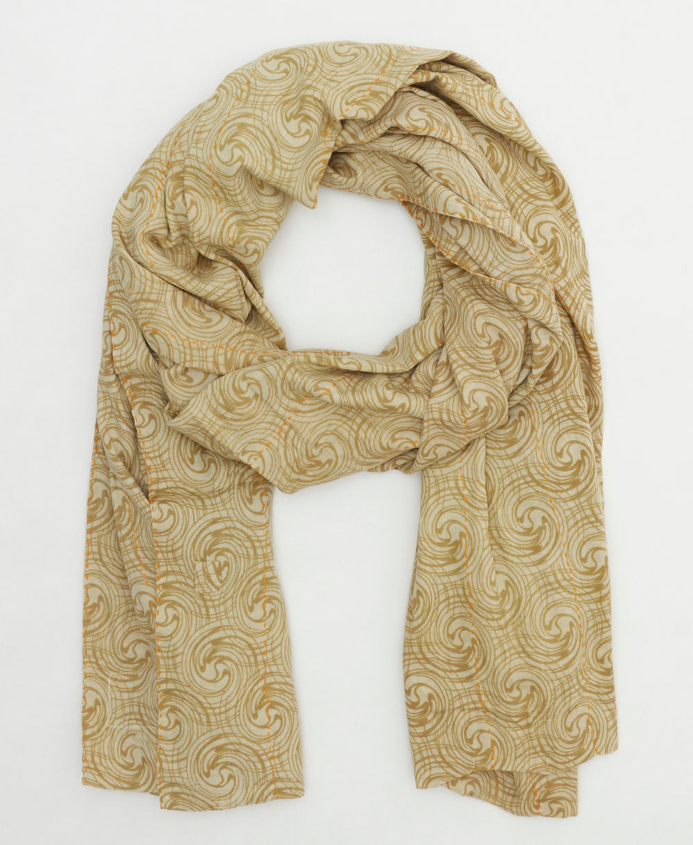 oversized cotton scarf in a one-of-a-kind vintage pattern handmade in India