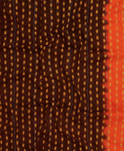 lightweight long scarf made from vintage cotton saris in India by women artisans