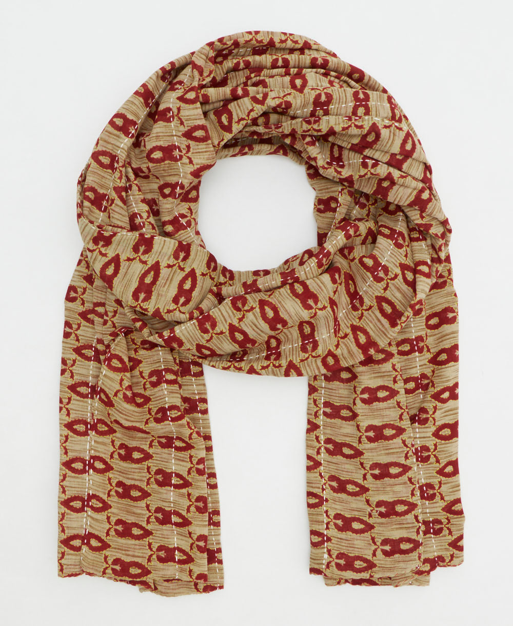 handmade embroidered cotton scarf