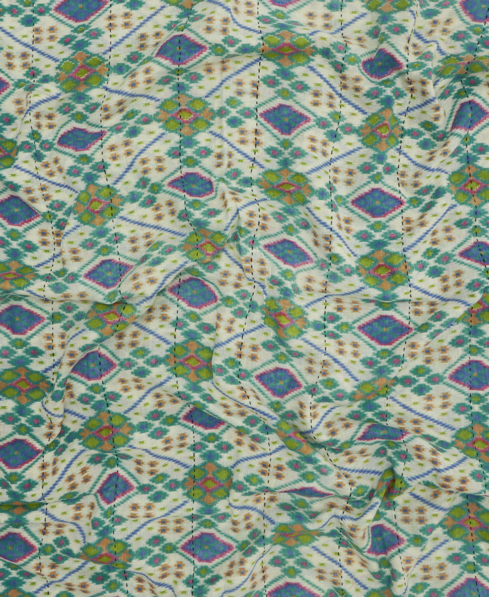 cotton long scarf in unique one-of-a-kind pattern