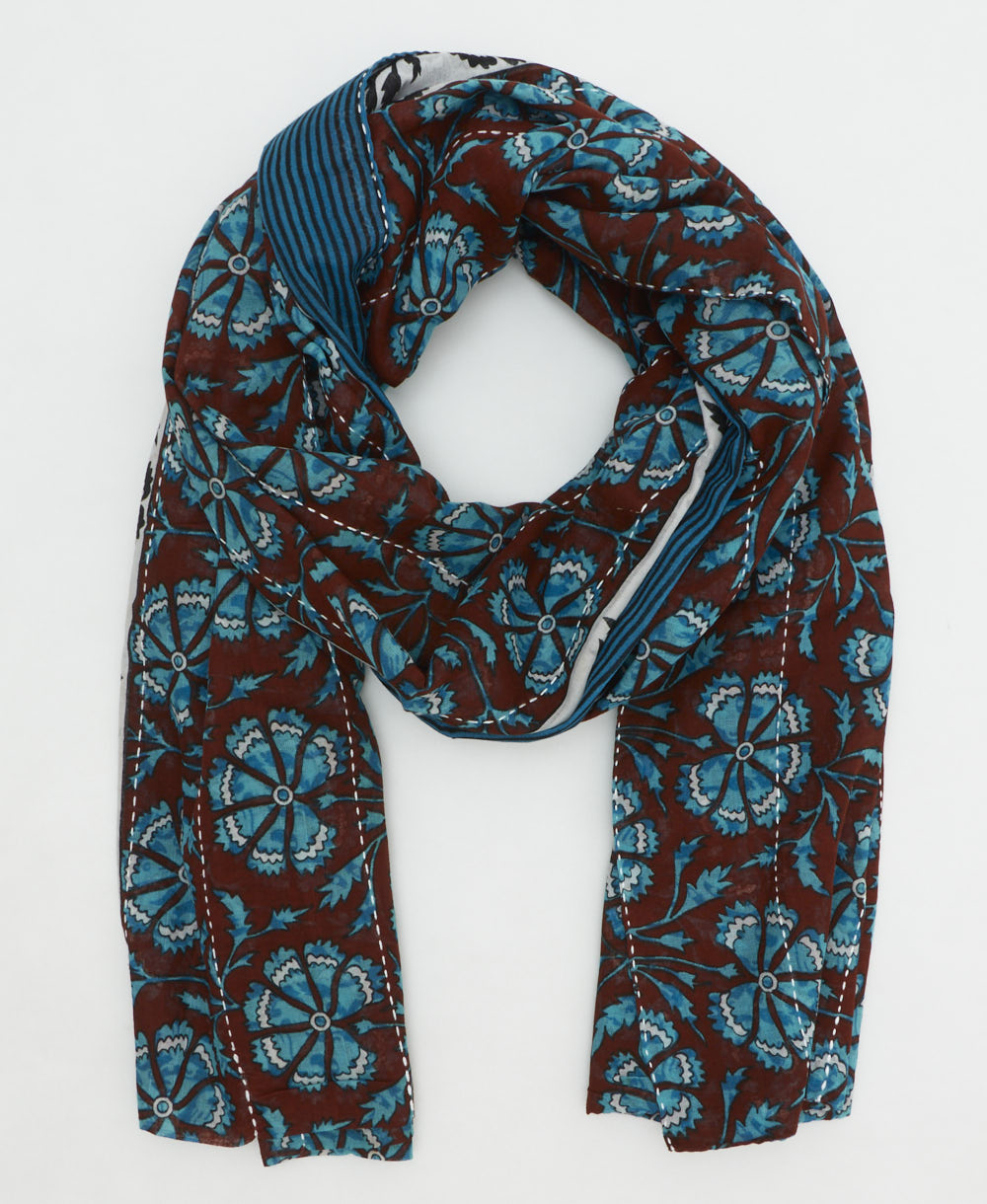 long cotton scarf handmade in India by women artisans