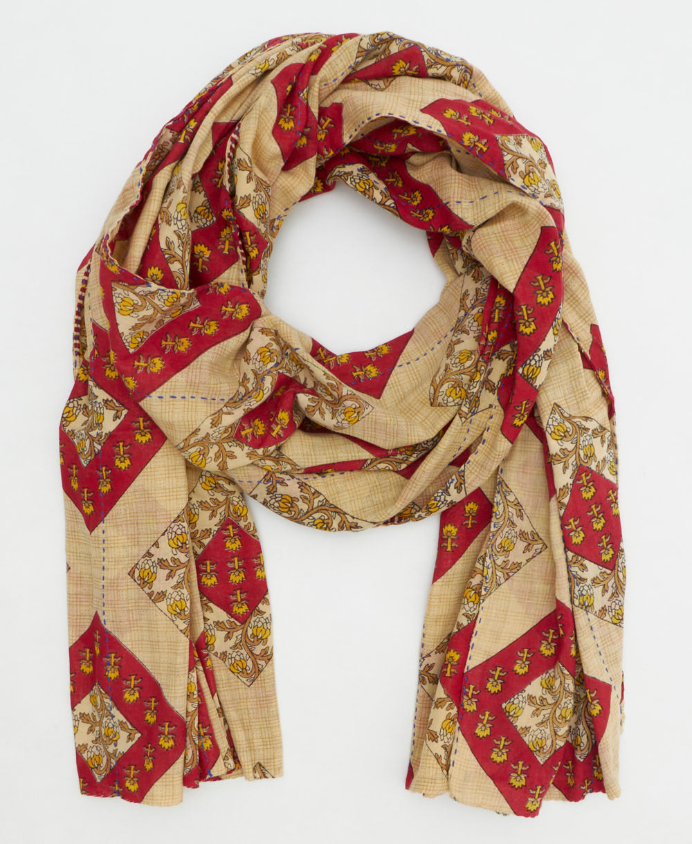 long cotton scarf handmade in India by women artisans
